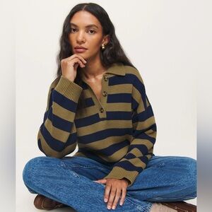 Reformation Brooklyn Cotton Polo Sweater Medium
